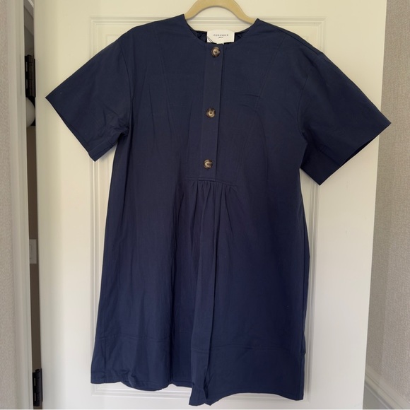 NWT Tuckernuck Pomander Place Navy Blue Women's Dress with Button Detail Size XS - Picture 2 of 5
